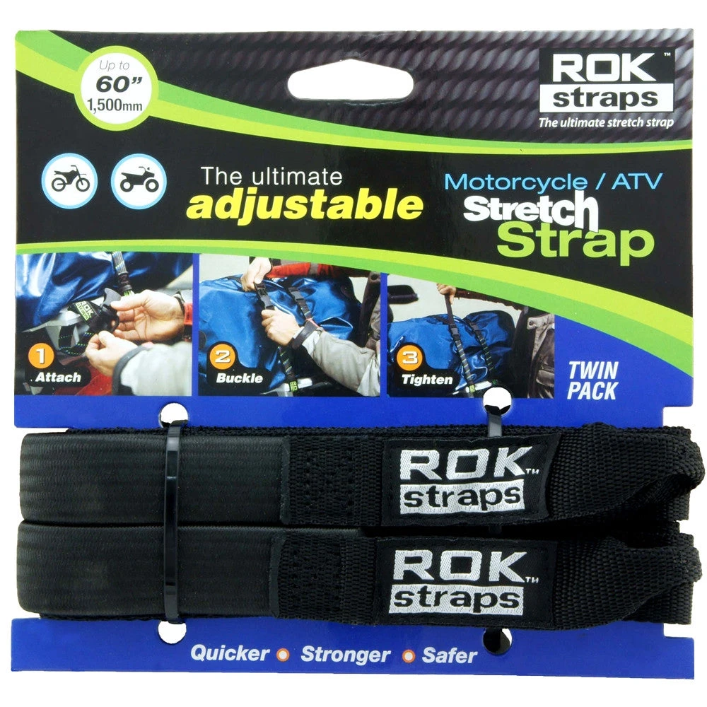 ROK Straps HD 25mm Adjustable - Black 2 ROK Straps HD 25mm Adjustable - Black - Image 2