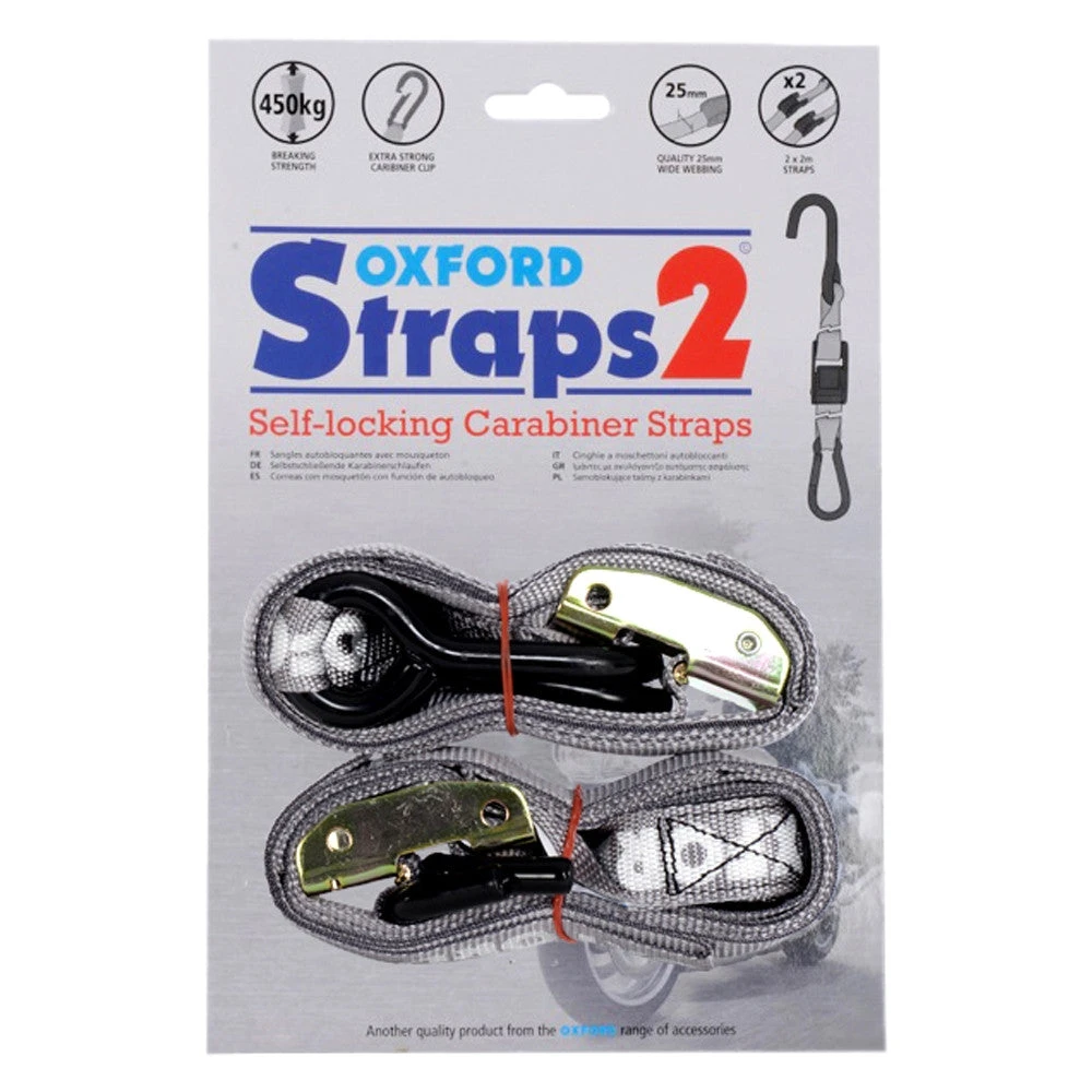 Oxford Straps 2 Self Locking Carabiner Straps 2 Oxford Straps 2 Self Locking Carabiner Straps - Image 2