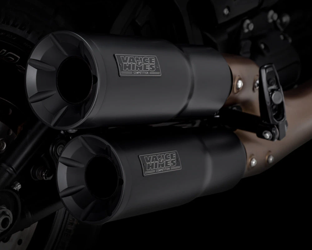 Vance & Hines Exhausts - Hi-Output Slip-ons - 2018+ Softail Fatbob 4 Vance & Hines Exhausts - Hi-Output Slip-ons - 2018+ Softail Fatbob - Image 4