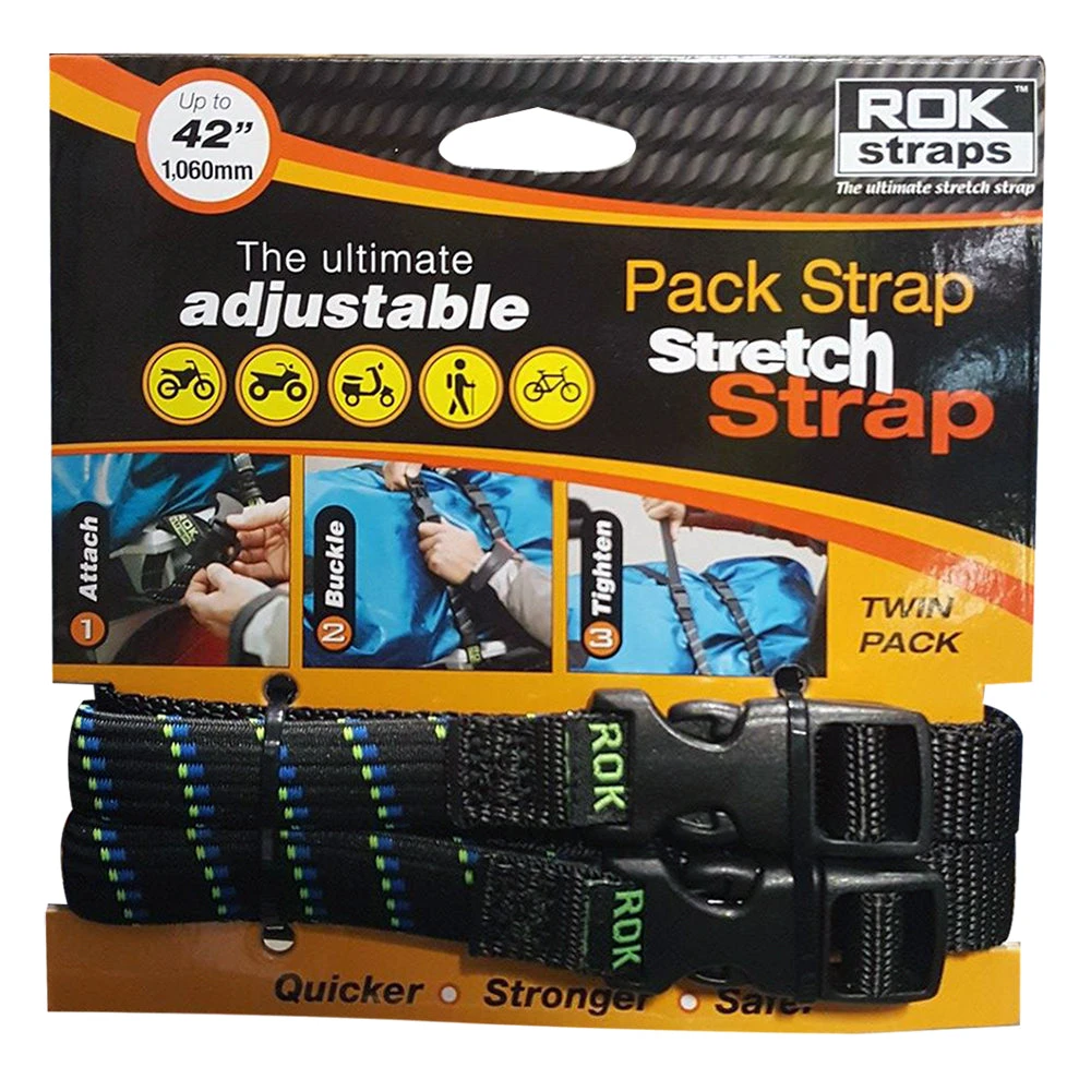 ROK Straps MD 16mm Adjustable - Black Blue Green 2 ROK Straps MD 16mm Adjustable - Black Blue Green - Image 2