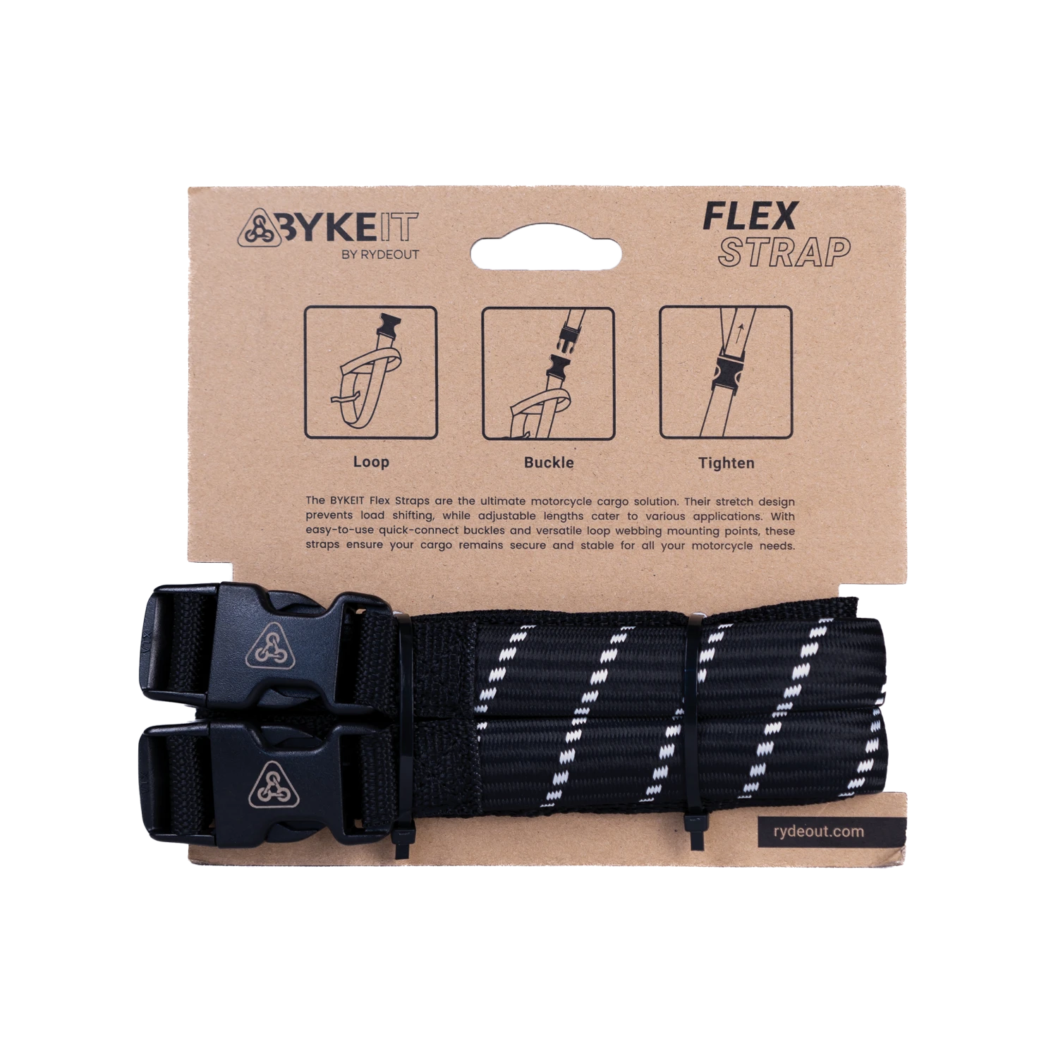 Byke IT Flex Strap - Black Silver 2 Byke IT Flex Strap - Black Silver - Image 2