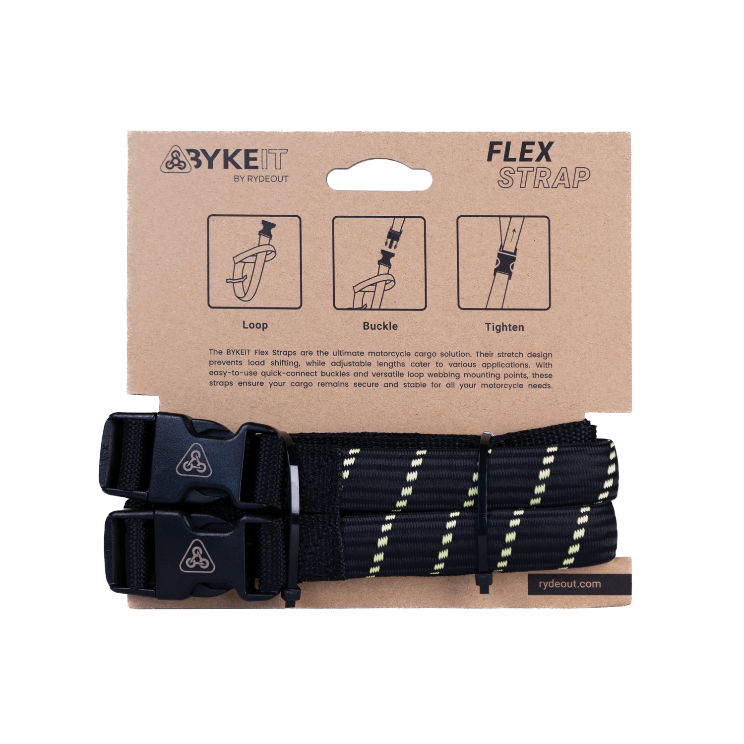 Byke IT Flex Strap - Black Fluo Green 2 Byke IT Flex Strap - Black Fluo Green - Image 2