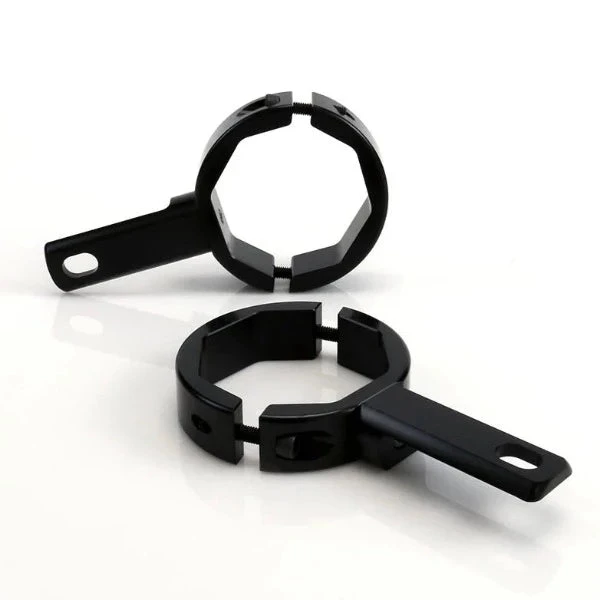 Denali Inverted Fork Tube Driving Light Mount - 50-60mm Bar Clamp-Black 1 Denali Inverted Fork Tube Driving Light Mount - 50-60mm Bar Clamp-Black