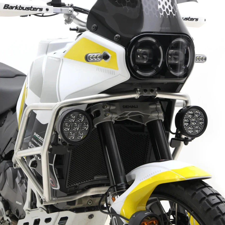 Denali Driving Light Mount - OEM Crashbar Adapter - Ducati DesertX 1 Denali Driving Light Mount - OEM Crashbar Adapter - Ducati DesertX