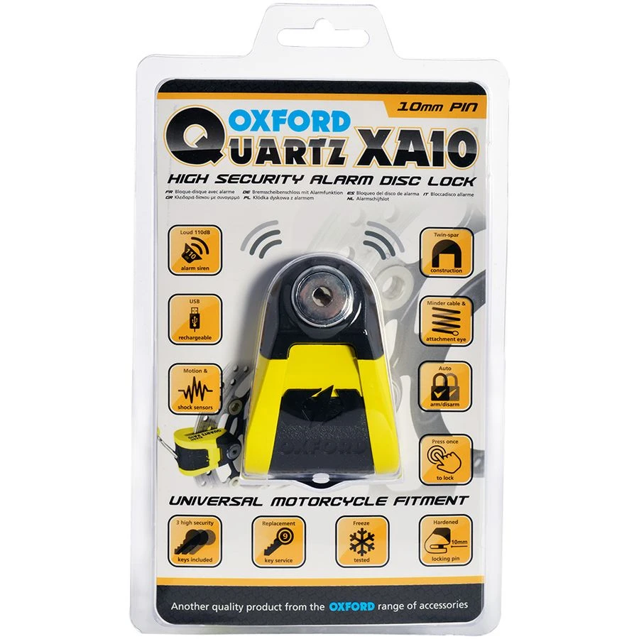 Oxford Quartz Xalo XA10 Alarm Disc Lock (10mm) 5 Oxford Quartz Xalo XA10 Alarm Disc Lock (10mm) - Image 5